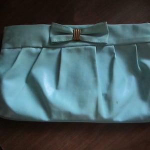 Vintage bag - Blue beautiful clutch - Vintage clutch - Artificial leather - Vintage Purse - Old bag/clutch/purse