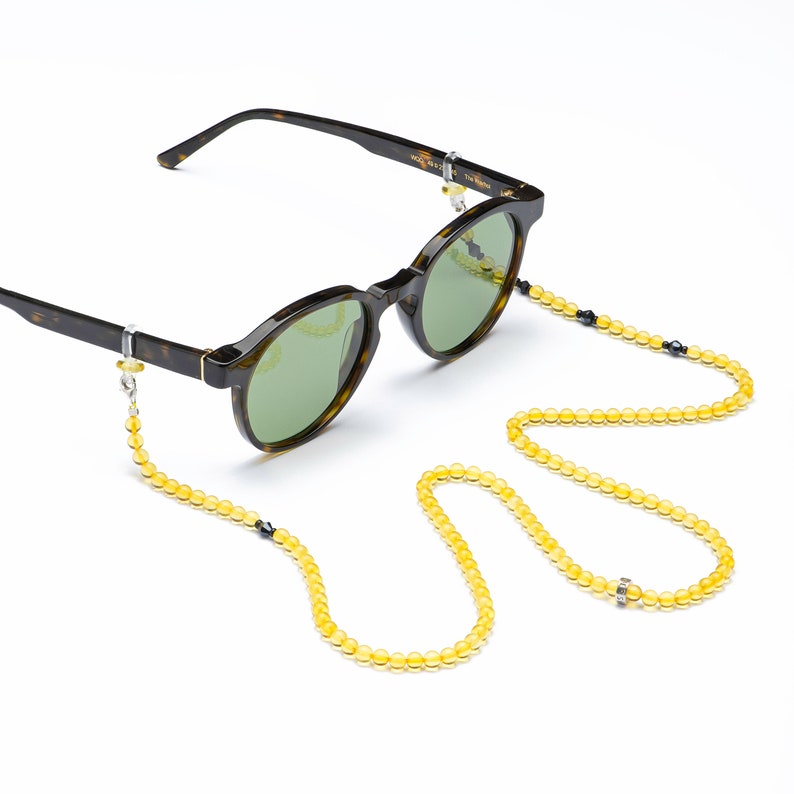 Eyeglass chain mask holder amber chain amber necklace | Etsy