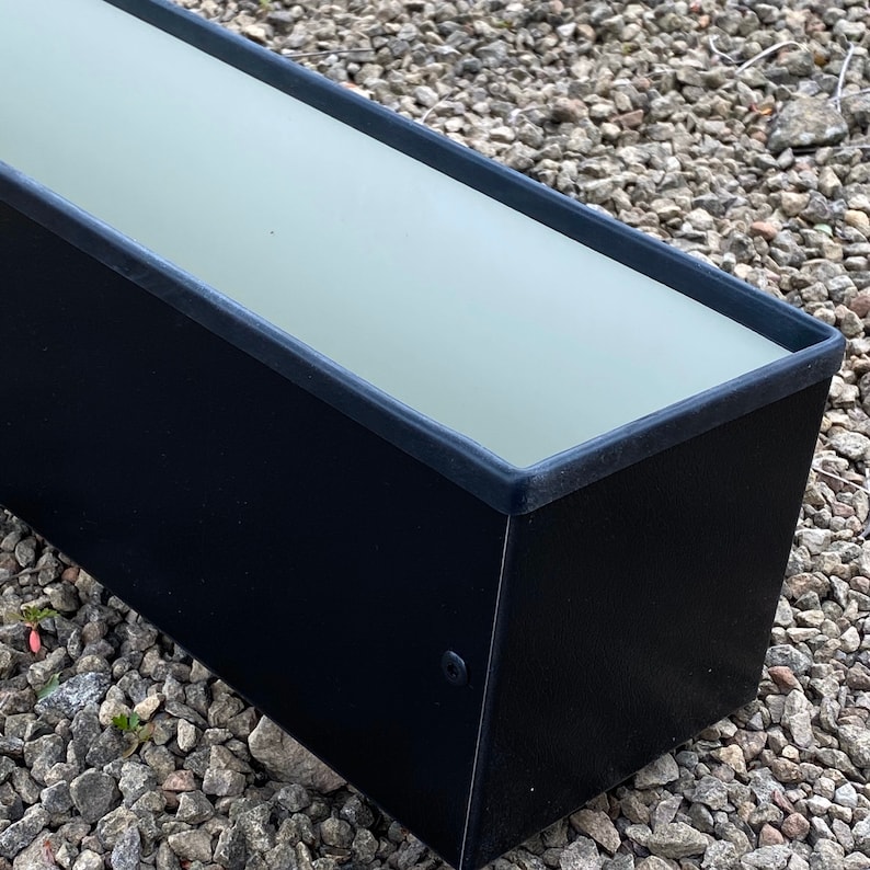 Metal Window Cill planter windowsill plant pot garden trough black modern bespoke custom planter handmade uk