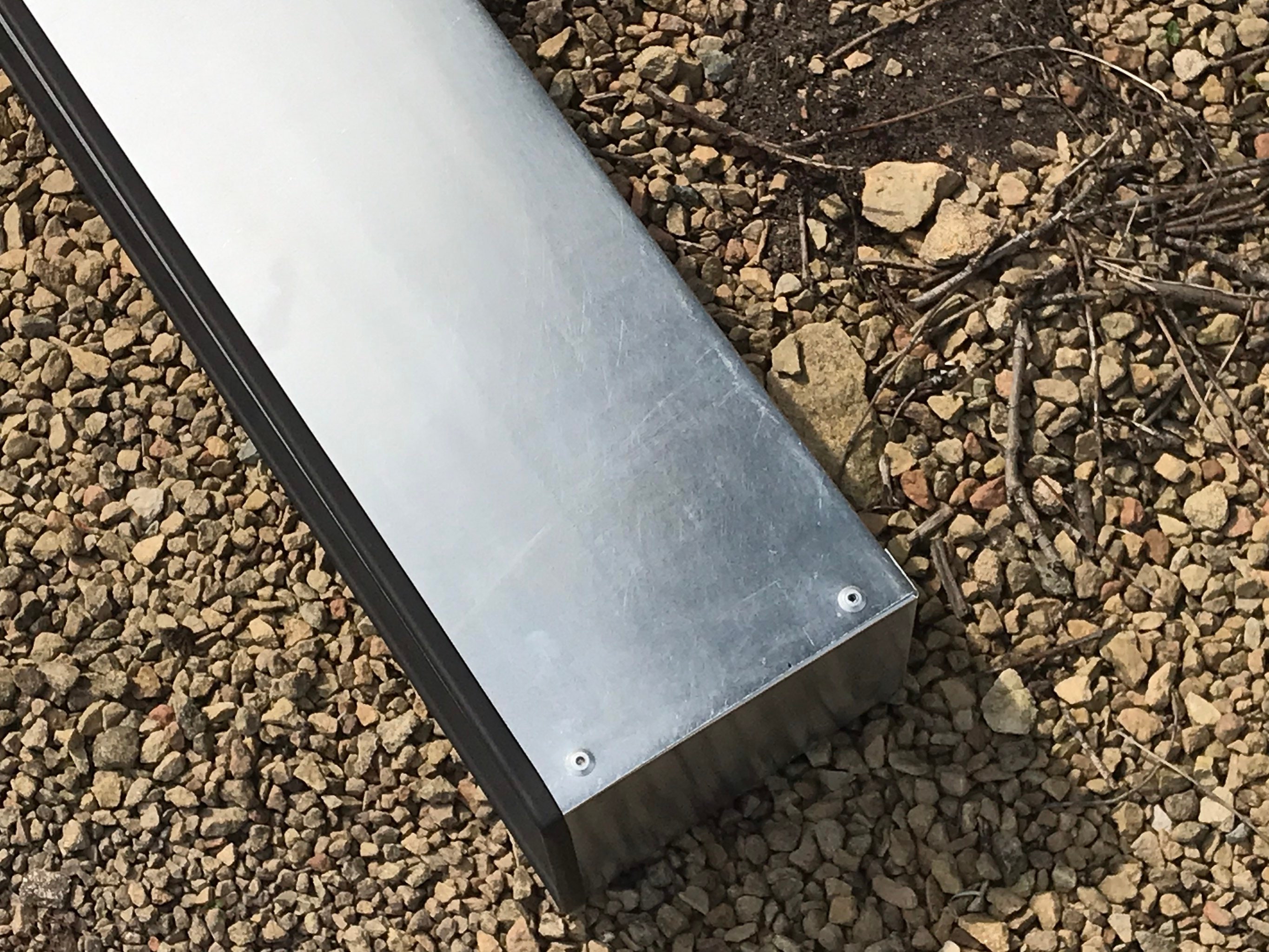 98cm Long Narrow, Window Box Style Handmade Mill Finish (almost mirror