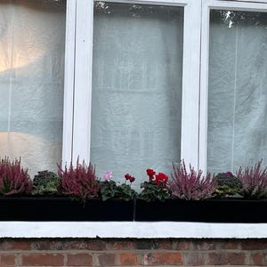 Metal Window Cill planter windowsill plant pot garden trough black modern bespoke custom planter handmade uk