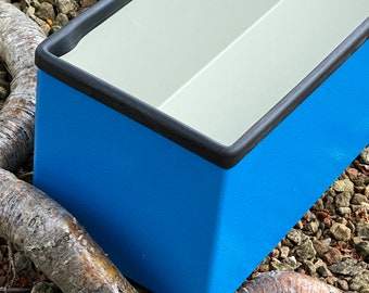 Blue Window Box,  Handmade Metal Planter, Windowsill Planter, Balcony Flower Box