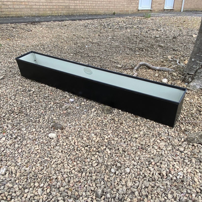 Long Black Window Box Planter Handmade Metal Planter Etsy UK
