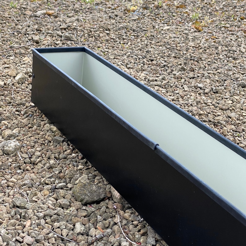 Metal Window Cill planter windowsill plant pot garden trough black modern bespoke custom planter handmade uk