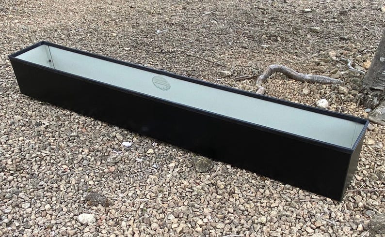 Metal Window Cill planter windowsill plant pot garden trough black modern bespoke custom planter handmade uk