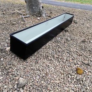 Metal Window Cill planter windowsill plant pot garden trough black modern bespoke custom planter handmade uk