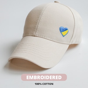 Hat with embroidery of the Ukrainian flag from the seller from Ukraine, Ukrainian gift baseball cap in support of Ukraine