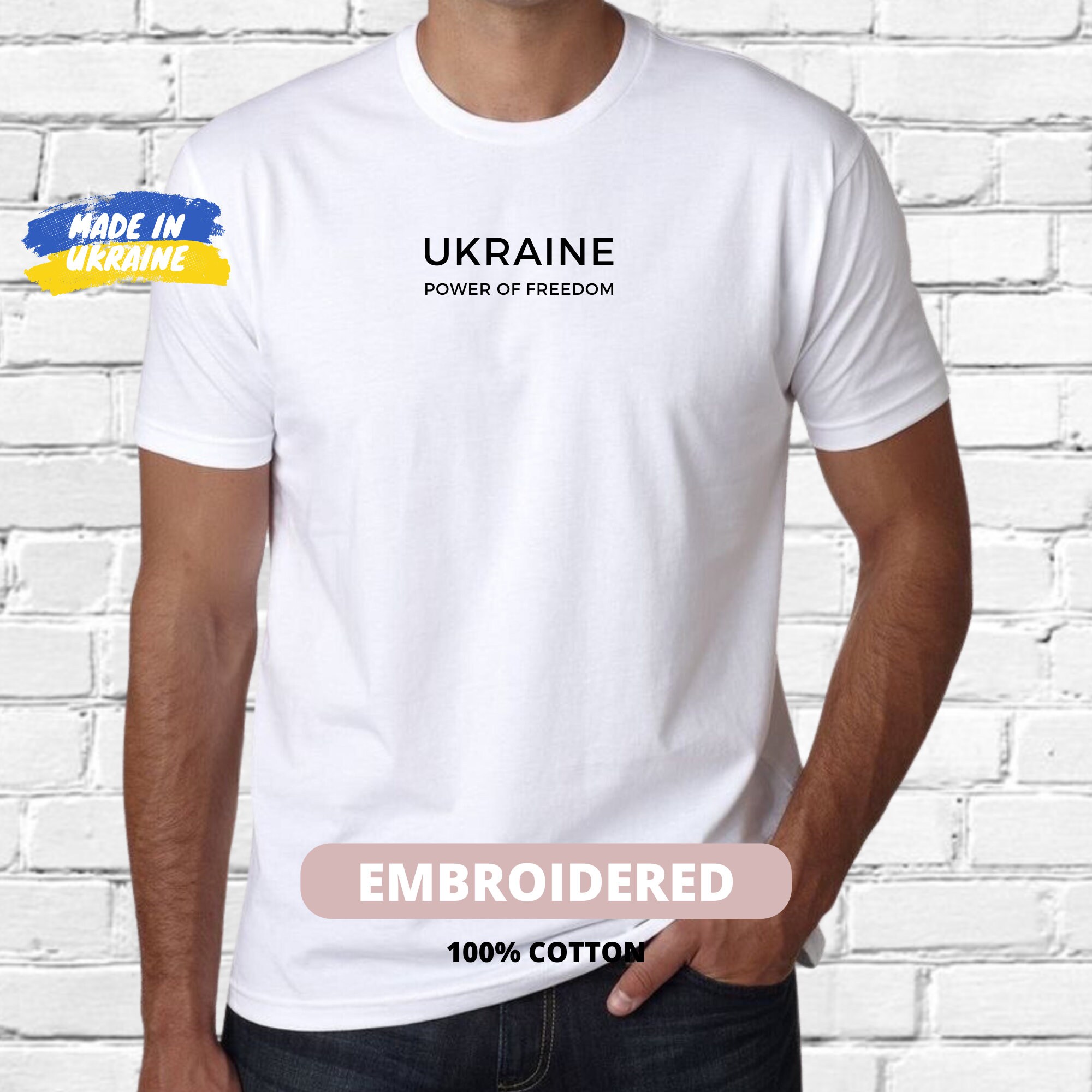 Ukrainian Shirt for Men Embroidered Tshirt Support of Etsy Canada