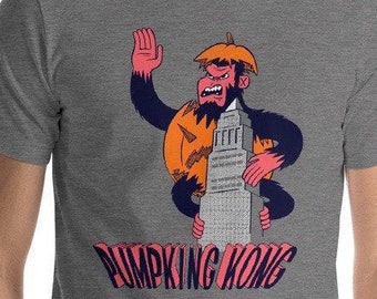 PumpKing Kong T-Shirt - Funny Halloween Shirt, Costume Shirt, King Kong Shirt, Pumpkin Shirt