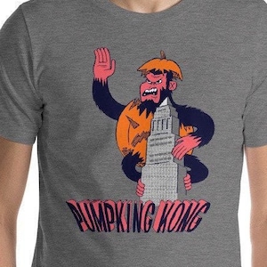 Camiseta PumpKing Kong Camisa divertida de Halloween, camisa de disfraces, camisa de King Kong, camisa de calabaza imagen 1