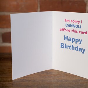 Obi-Wan Cannoli Birthday Card, Star Wars Card, nerdy birthday card, Funny Card For Him, Birthday Funny Card For Her, Punny Birthday Card image 2