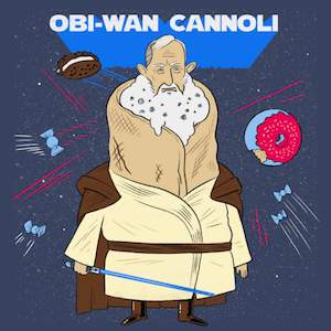 Obi-Wan Cannoli Shirt, Funny Star Wars Pun Shirt For Him, Obi wan Kenobi Shirt, Funny Starwars Shirt, Funny Tshirt, Jedi Shirt, Punny Shirt image 2