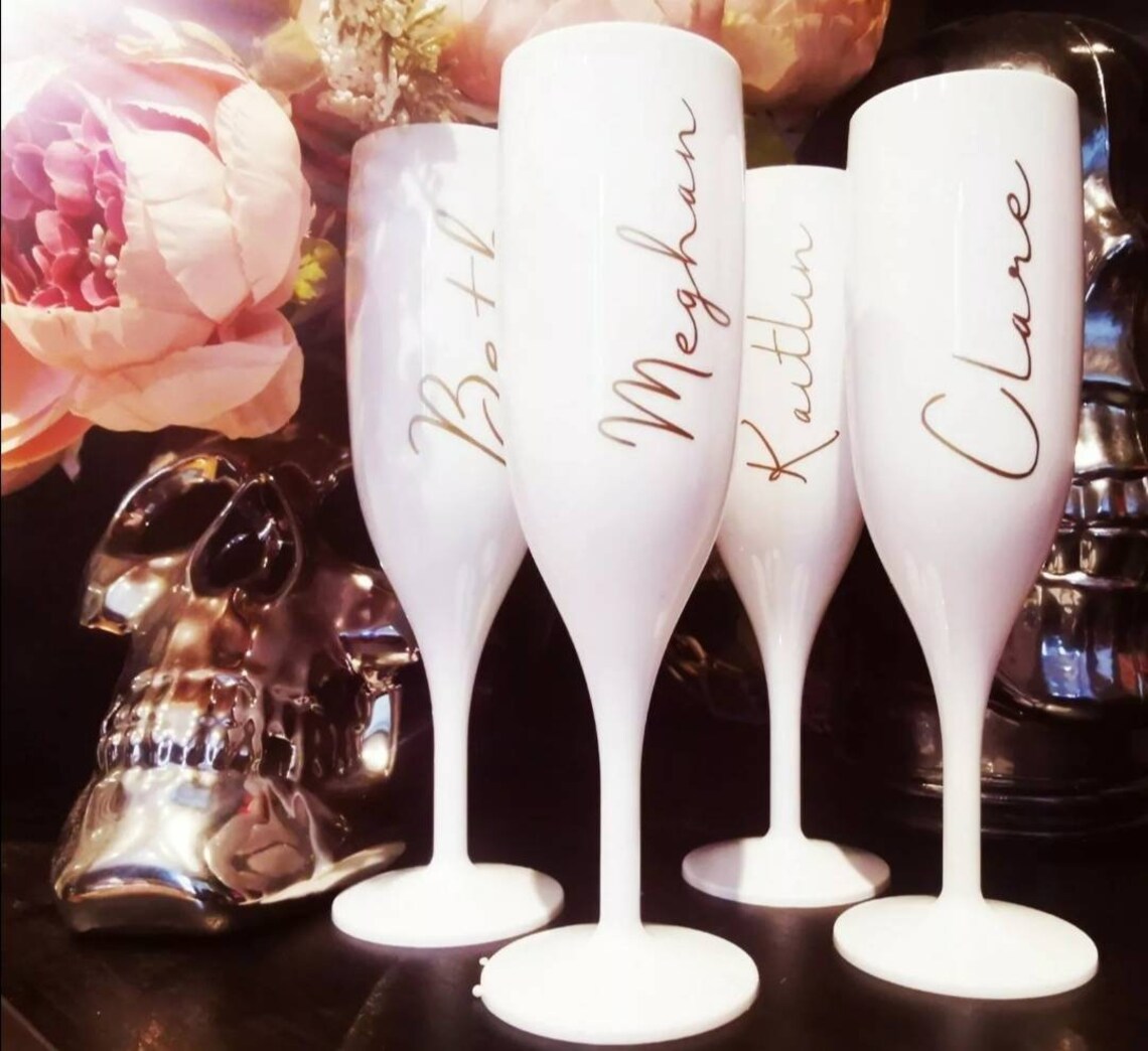 Flûtes de Champagne personnalisées verres prosecco x 10 Etsy