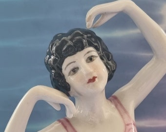 Stunning "Dancing Flapper Lady" ~ Art Deco 1920's Style Pin Cushion Half Doll (Arms Away)