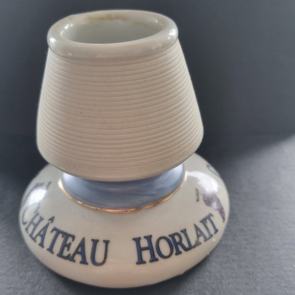 Vintage Style Art Deco French Pyrogène  Match Holder Advertising Château Horlait Wine