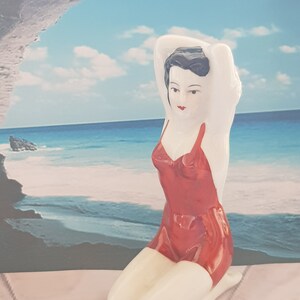 Terrific Art Deco 1930's Style "Bathing Beauty Pin- up" Porcelain Figure Doll