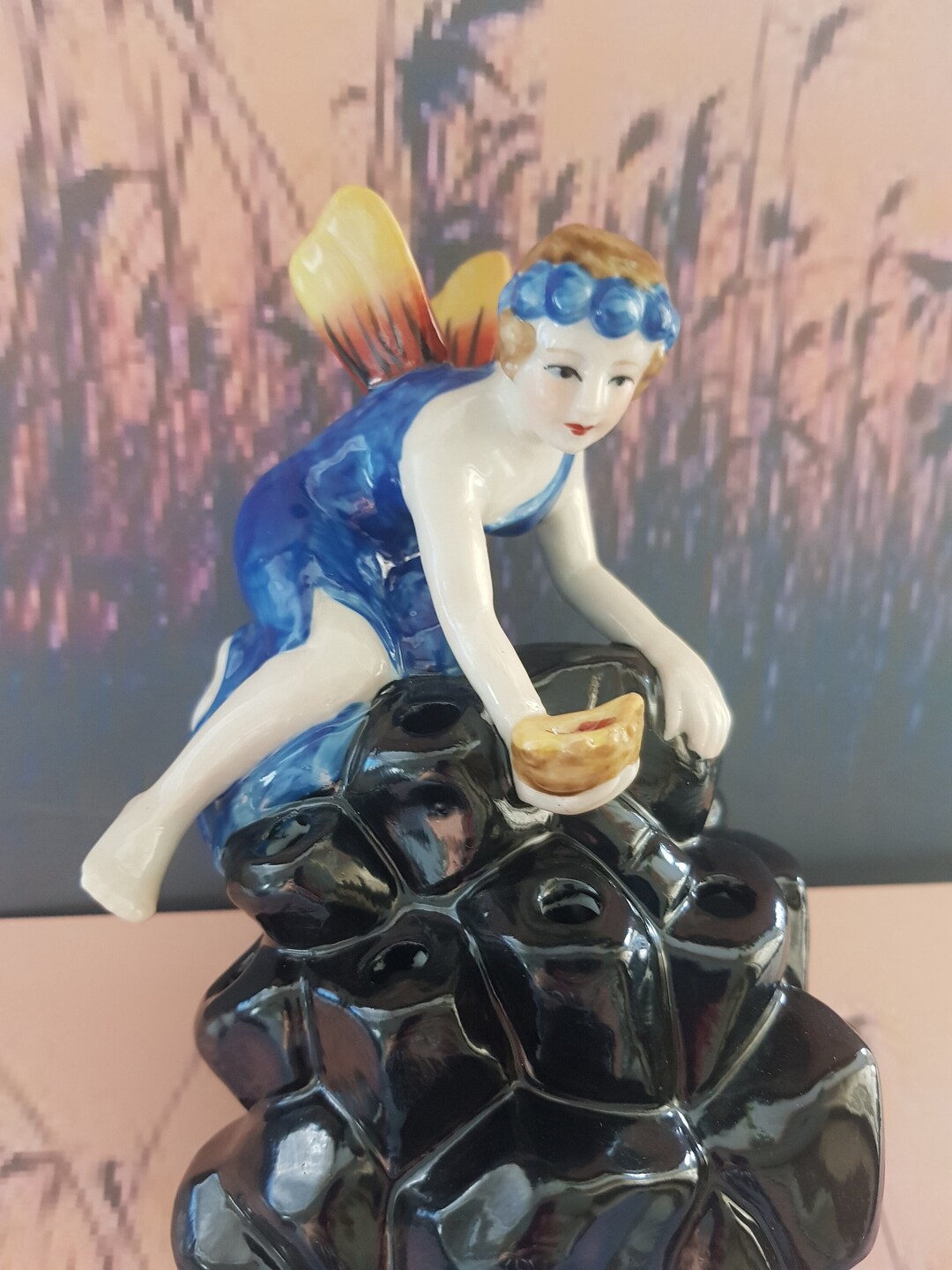 Fabulous Flower/hat Pin Holder of A Fairy Nymph Etsy