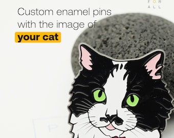 Custom cat pins - enamel pins with cat - custom pins with cats - pins with cat - cat memorial pin - cat loss pins