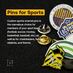 Sport enamel pin - pins for team - hockey enamel pins - soccer fan pins - baseball enamel pins - lacrosse enamel pin - custom sport pins