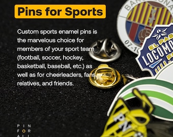 Sport enamel pin - pins for team - hockey enamel pins - soccer fan pins - baseball enamel pins - lacrosse enamel pin - custom sport pins