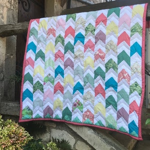 Plaid Bed Top Cotton Blanket Multicolored Reversible Bed Throw Patchwork Quilt ARROWS