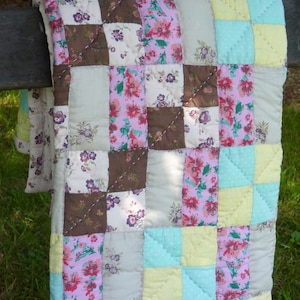 Child blanket Child cotton plaid Birth gift Patchwork child Deco children&#39;s room BOHEMIAN awakening mat