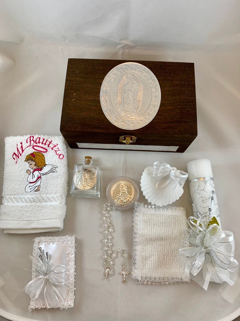 baptism candle set for baby girl