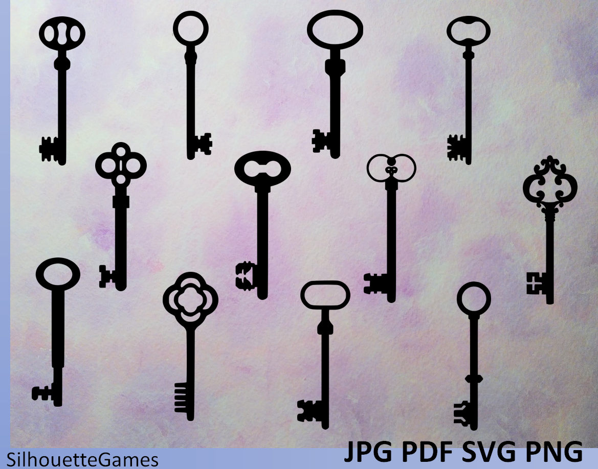Antike Schlussel Clip Art Alte Schlussel Clipart Etsy