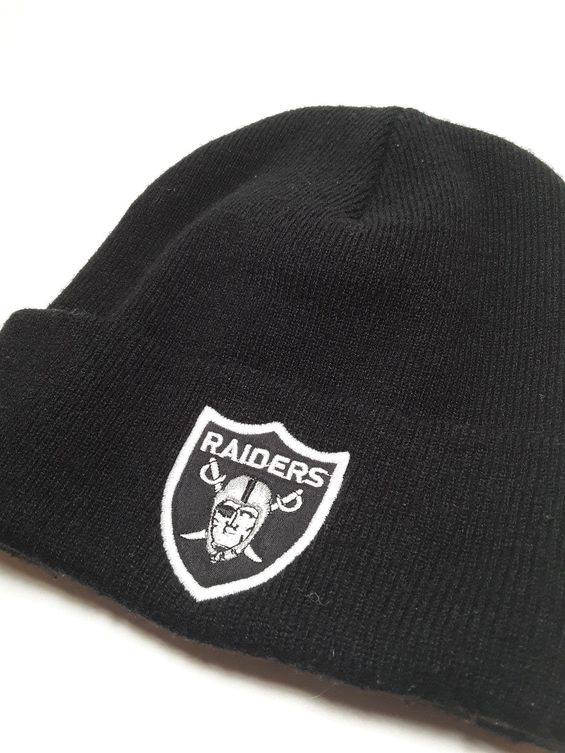 Vintage 90's Oakland Raiders Beanie Cap Hat Etsy