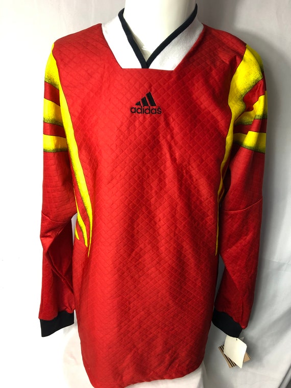 Vintage 90s Adidas Soccer Goalie Jersey Large NEW
