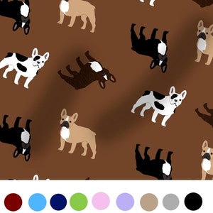 French Bulldog fabric, dog fabric, 100% cotton, dogs, washable, many colors, Bully