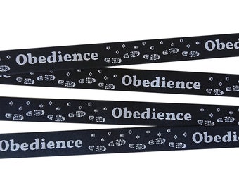 Obedience Borte, Webband Hundesport, schwarz, 20mm,1 Meter