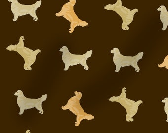 Golden Retriever pattern fabric, dog fabric, 100% cotton, dogs, washable, Goldie, 100cm wide