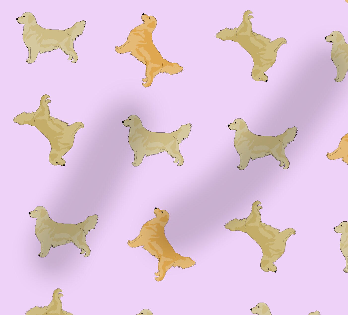 Golden Retriever Pattern Fabric Dog Fabric 100% Cotton | Etsy