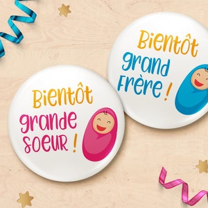 Badge kondigt zwangerschap "snel Big Sister" of "Soon Big Brother"