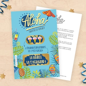 Carte à gratter annonce grossesse - Style ticket de jeu à gratter spécial été !