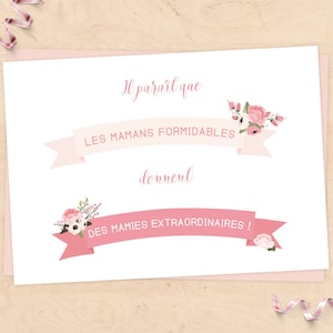 Carte annonce grossesse grand-mère - Les mamans formidables donnent des mamies extraordinaires !