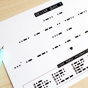 Carte annonce grossesse - message codé "La famille va s'agrandir !" en morse image 5