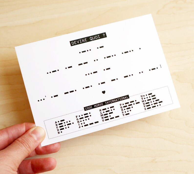 Carte annonce grossesse - message codé "La famille va s'agrandir !" en morse image 4