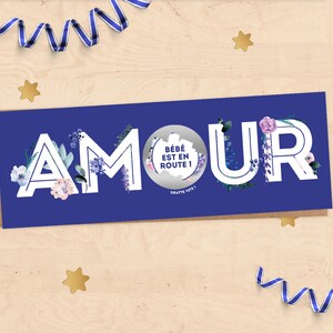 Carte à gratter annonce grossesse "Bébé est en route !" - Collection AMOUR