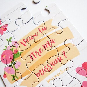 Carte puzzle demande de parrain/marraine, cadeaux parrain et marraine ...