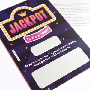 Carte à gratter demande témoin, demoiselle d'honneur ou demande parrain, marraine - Style ticket de jeu à gratter image 3