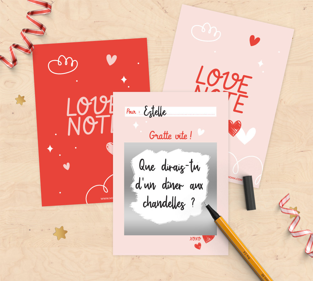 Carte à gratter à personnaliser pour demande en mariage, pacs, déclaration  d'amour, fiançailles - Montgolfière en cœur pour Saint Valentin :  : Produits Handmade