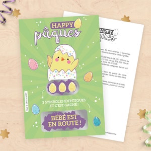 Pregnancy Announcement Scratch Card - Special Easter Scratch Card Style!