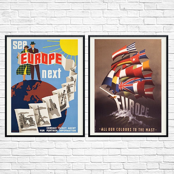 Vintage Travel Posters Europe Etsy