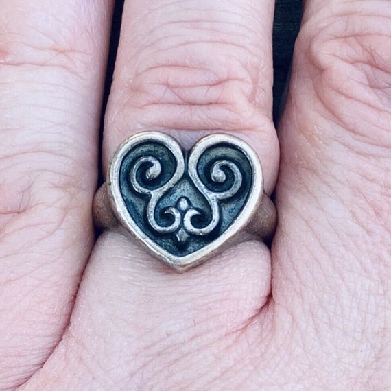 James Avery Sterling Silver Hearts and Beads Ring | CoolSprings Galleria
