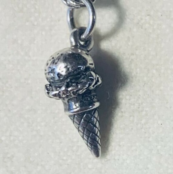James Avery Retired Silver ice cream cone Charm