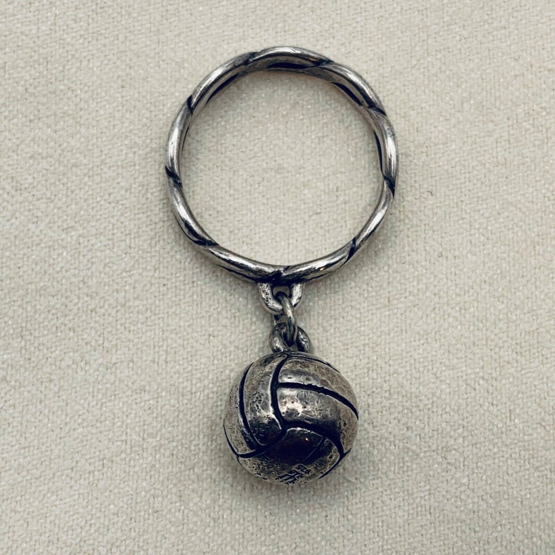 James Avery Volleyball Dangle Ring Charm Retired Size 5 Sterling Silver