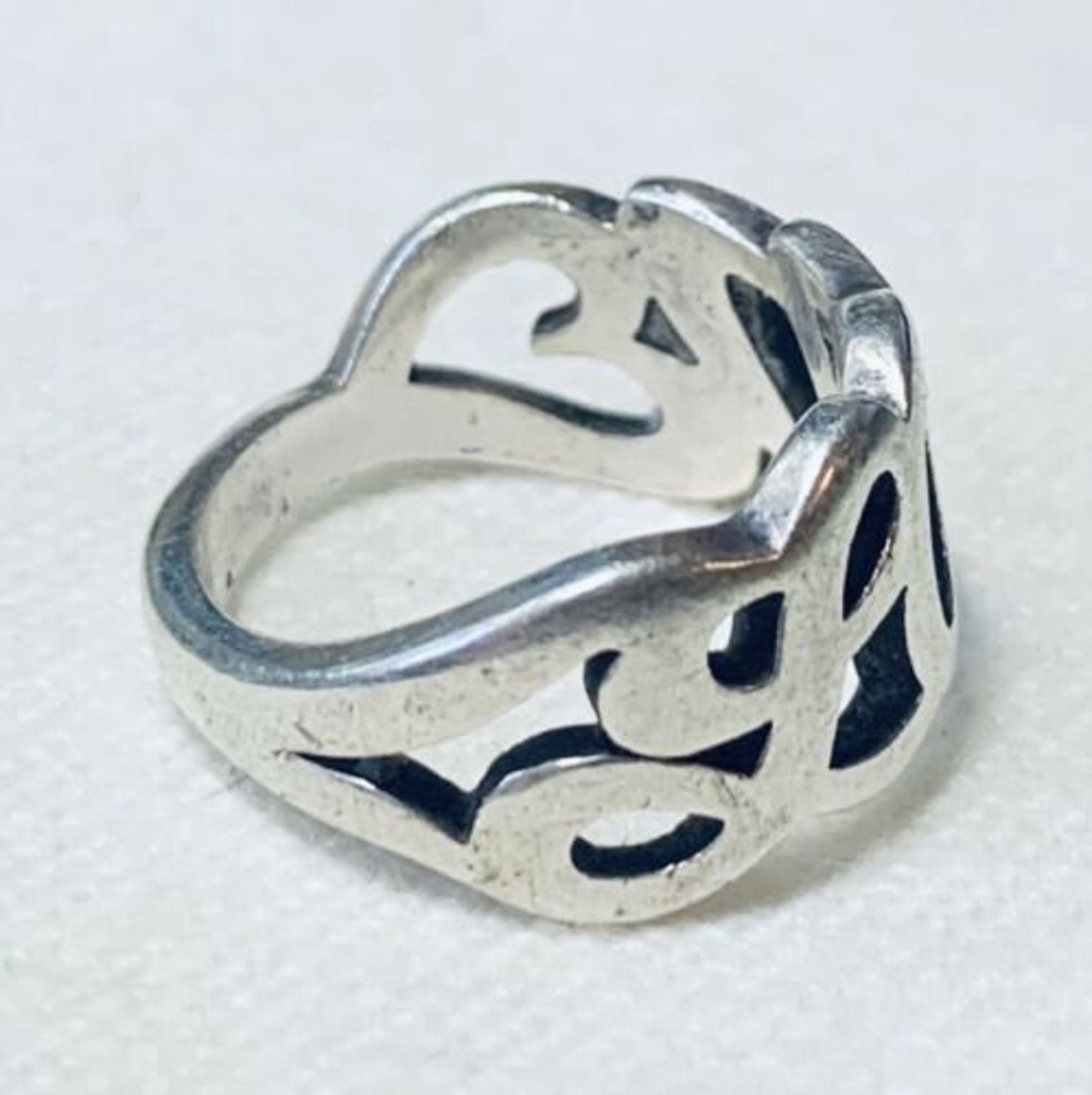 Size 4 Retired James Avery Sterling Silver 925 Heart Love Ring Etsy
