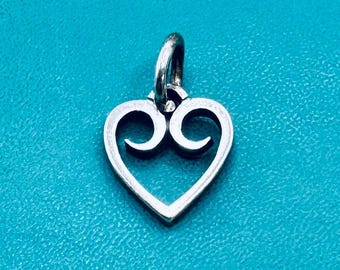 Retired James Avery Sterling Silver 925 Freeform Heart Pendant